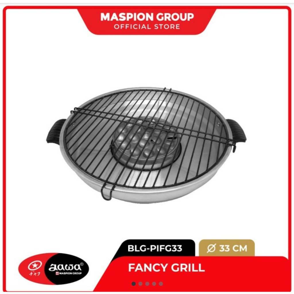 Maspion Fancy Grill 33 cm - Panggangan BBQ Kompor Gas Serbaguna