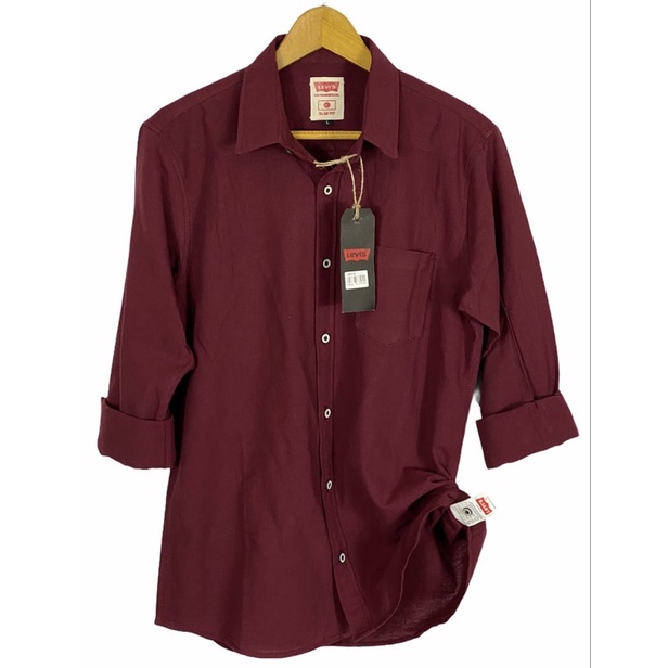 baju kemeja lengan panjang polos hem pria kemeja casual kemeja katun slim fit bahan adem ngk panas tidak tembus pandang