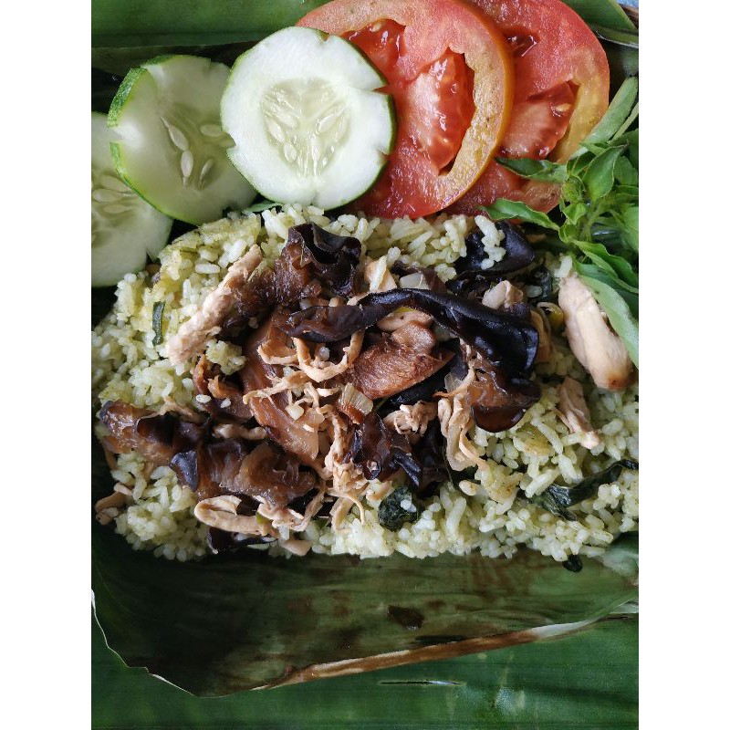 

Nasi Bakar Pandan Ayam&Jamur No MSG