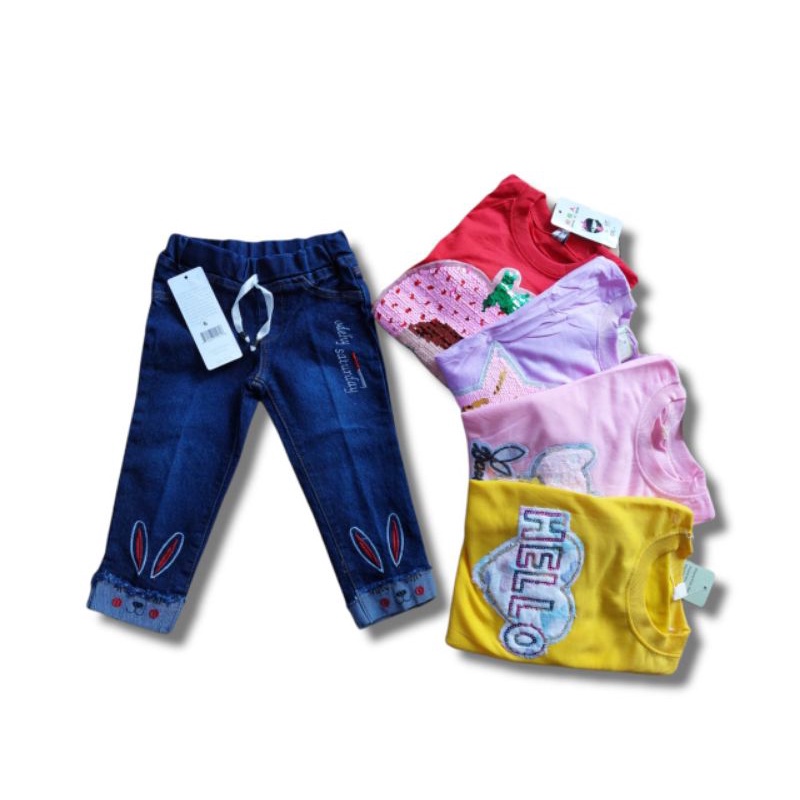 SETELAN JEANS ANAK PEREMPUAN/SETELAN SWITER EMPORT ANAK PEREMPUAN 1-9 TAHUN