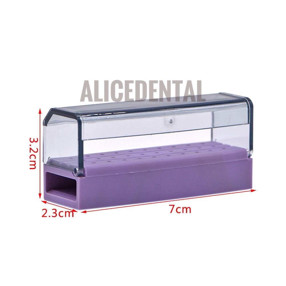 HIGH QUALITY Tempat bur highspeed 30 holes dental bur block kotak bur gigi high speed autoclavable