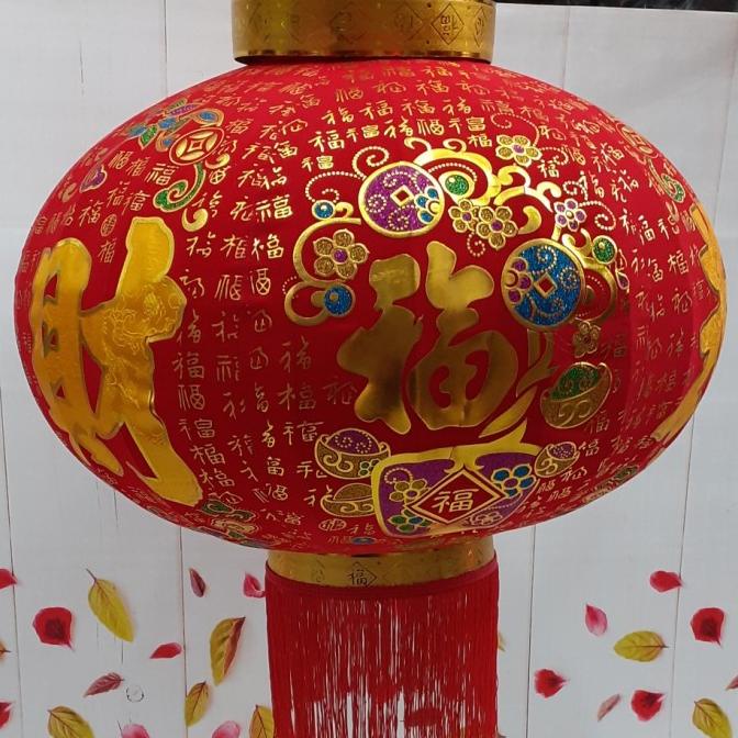 

Lampion Fu tenlung imlek sincia bludru(80cm) [[[TERBARU BISA COD]]]