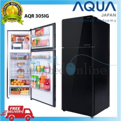 AQUA Kulkas 2 Pintu 235 Liter AQR-305IG