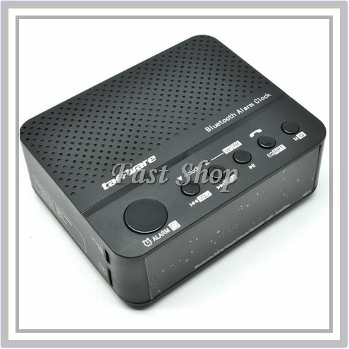 Portable Speaker Wireless Bluetooth Dengan Jam Digital Radio Function - Hitam