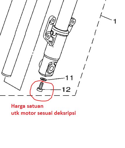 BAUT L SHOCK DEPAN BAWAH  YZF R25 YZF R15 V2 V3 VVA XMAX X RIDE VEGA ZR RR FREE GO XEON RC ORI YGP