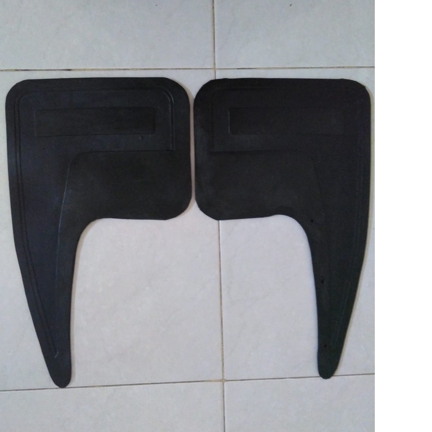 Paket Karpet Lumpur roda Sedan hitam Polos Universal Polos bercorak embos untuk Sedan dan mobil kecil sejenis Toyota Honda TRD Civic Datsun Daihatsu Corola suzuki estim