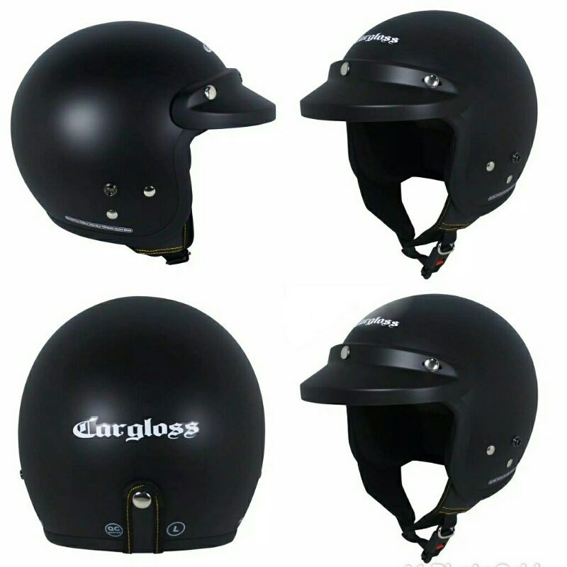 helm Cargloss CFM ORIGINAL hitam doff retro