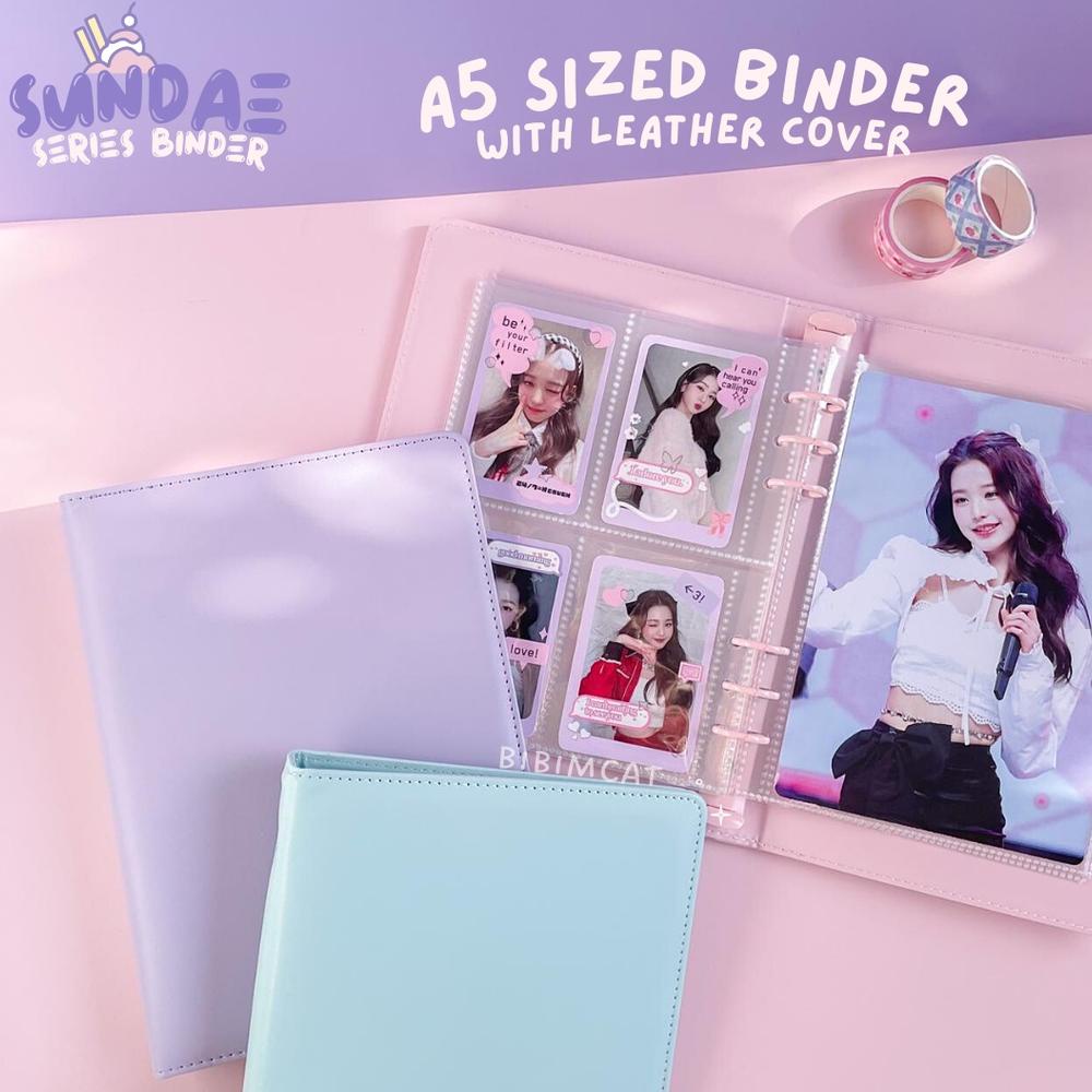 Sundae - A5 Binder Leather Case / Binder Album Photocard Pc Pastel