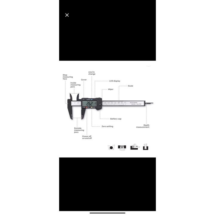 Digital Display Vernier Caliper 0-150 MM / Jangkar Sorong Elektrik SKE