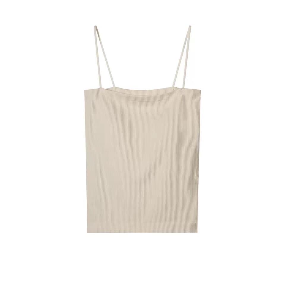 Tank Top Bra / Tanktop Polos Elastis High Quality Atasan Wanita-Cream