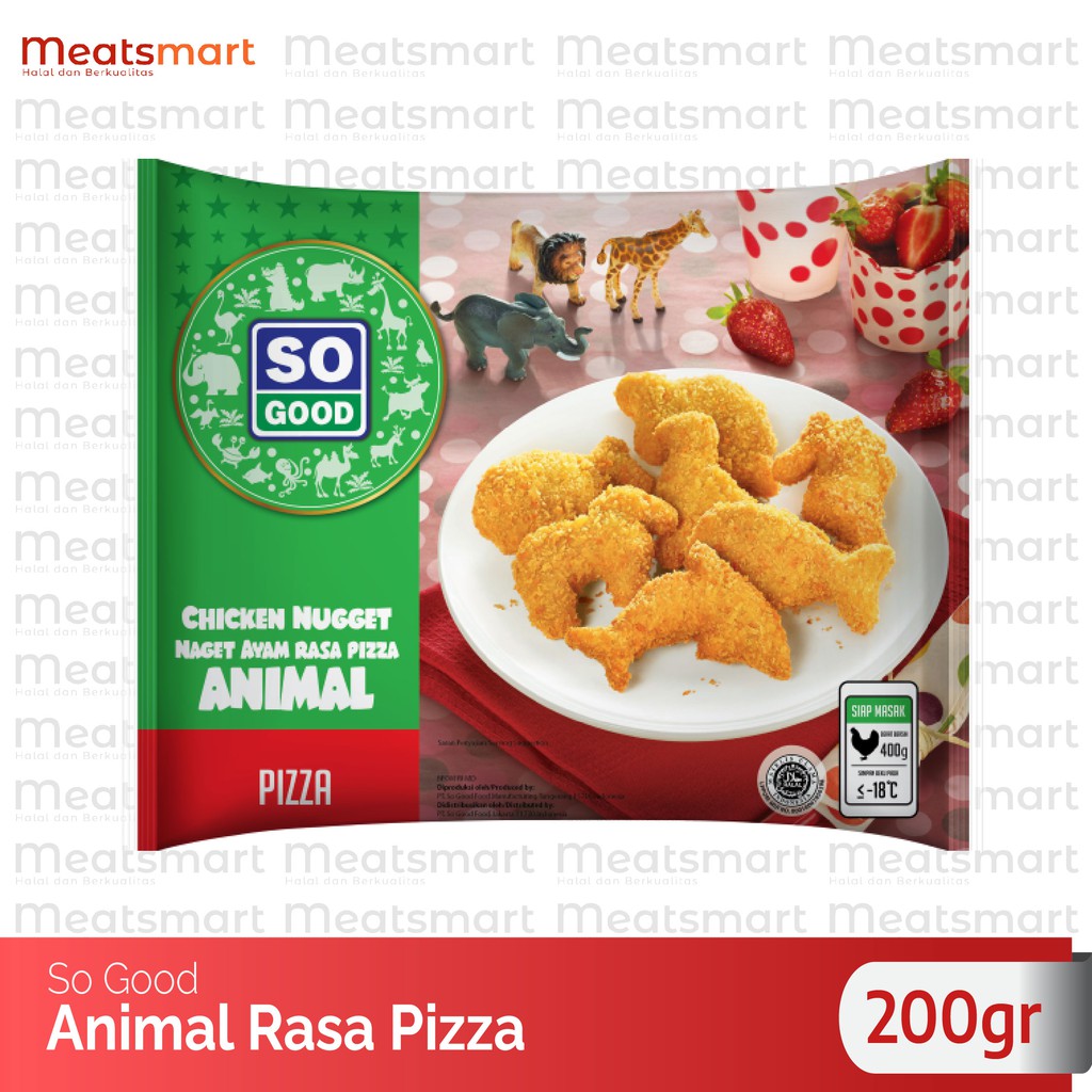 

SO GOOD CHICKEN NUGGET ANIMAL PIZZA 200gr