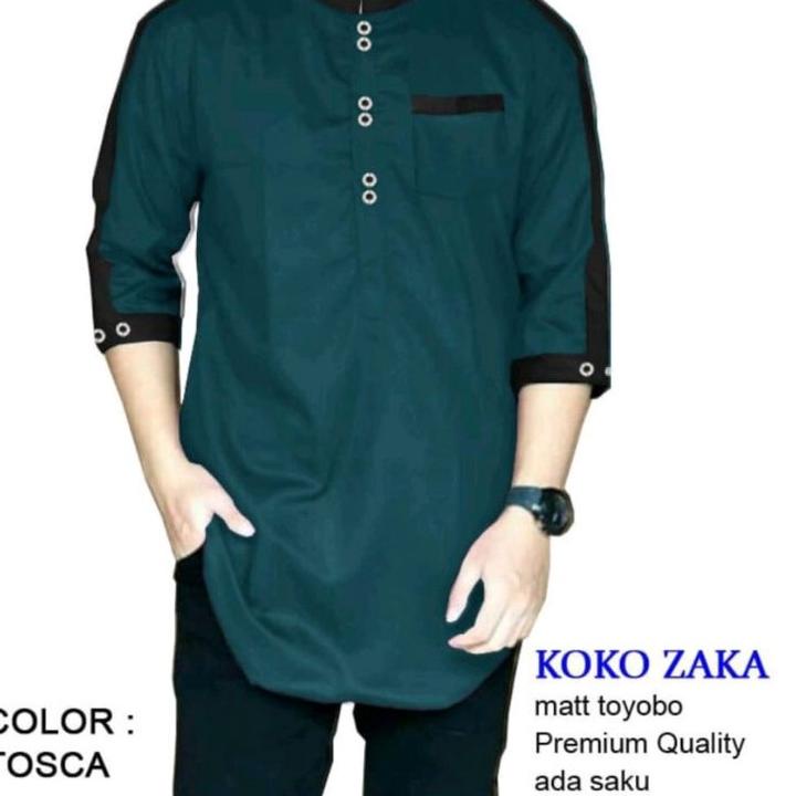 Langsung Kirim Koko Kurta Lengan Pendek BIG SIZE JUMBO Kurta Kaos Baju Koko Katun Baju Koko Pria Baj