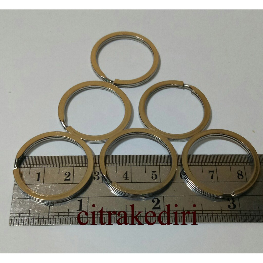 Ring gantungan kunci- ring double nikel ( 12 biji)