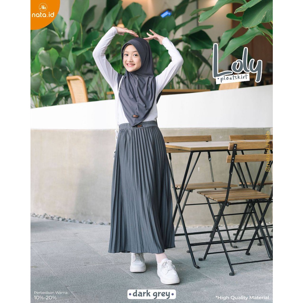 Rok Plisket Anak Loly Pleatskirt KIds by Nata.id hijab