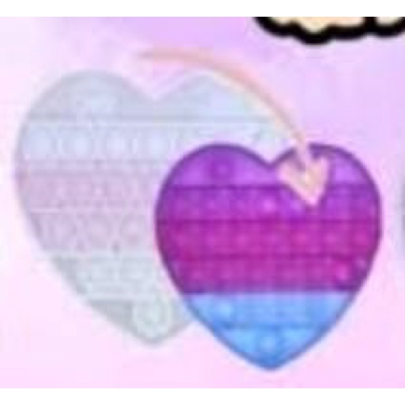 (FREE KELERENG) POP IT RAINBOW MURAH POP IT RAINBOW-Love uv