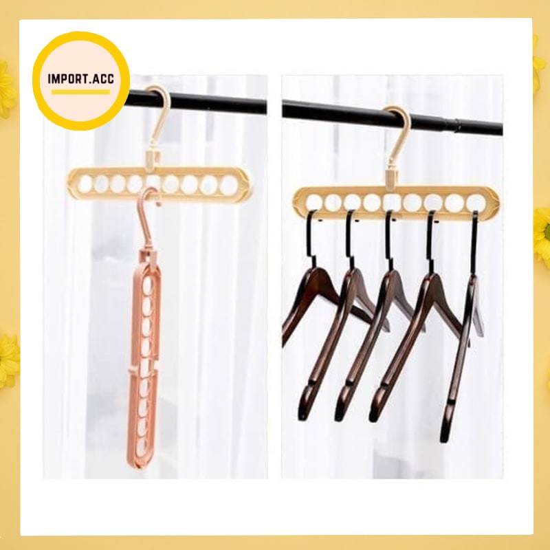 Magic Hanger Instan Gantungan Baju Lemari Pakaian Wonder Hanger 9 in 1 Ajaib [import.acc]