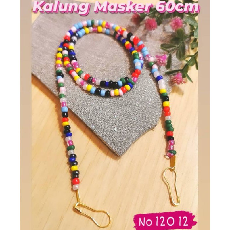 STRAP MASKER MANIK PASIR MIX- Kalung Tali Rantai Masker Gaya Korea - Strap Mask TOKOPELANGINICER