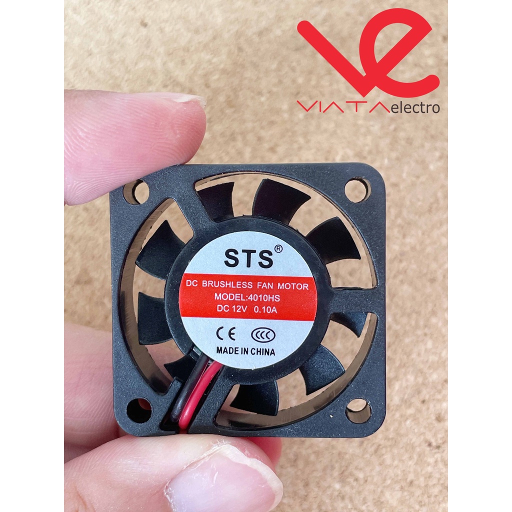 FAN DC 12V 4cm BRUSHLESS FAN KIPAS DC 4x4cm TEBAL COOLING EXHAUST 4cm KIPAS PENDINGIN 40mm 4 x 4cm 0.10A