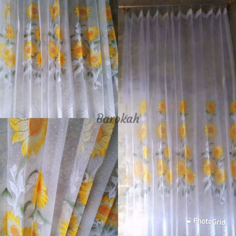 VITRASE GORDEN LAPISAN GORDEN DALEMAN GORDEN PURING GORDEN TIRAI JENDELA GORDEN PUTIH TRANSPARAN