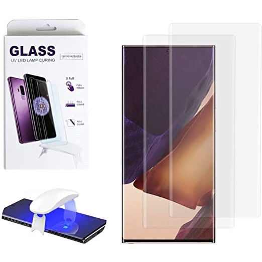 UV Glass Samsung S20+ Note 20+ S20 Plus Note 20 Plus Uv Tempered Glass Laser Ultraviolet Pelindung Full Layar Lengkung