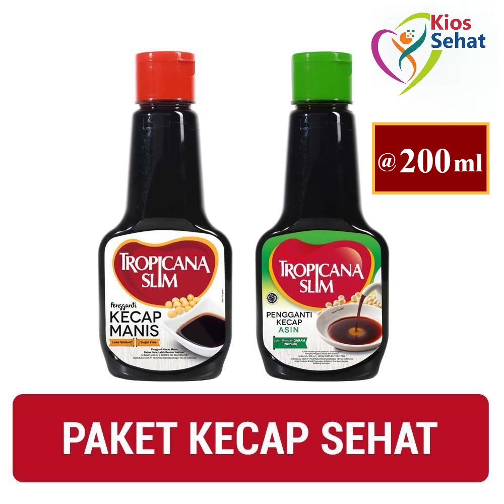 

Paket Kecap Sehat (@200 ml) - Topicana Slim Kecap Manis & Tropicana Slim Kecap Asin