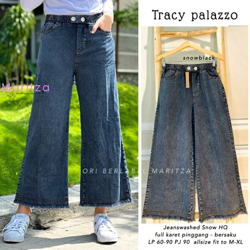 TRACY PALAZO CELANA KULOT JEANS FASHION WANITA