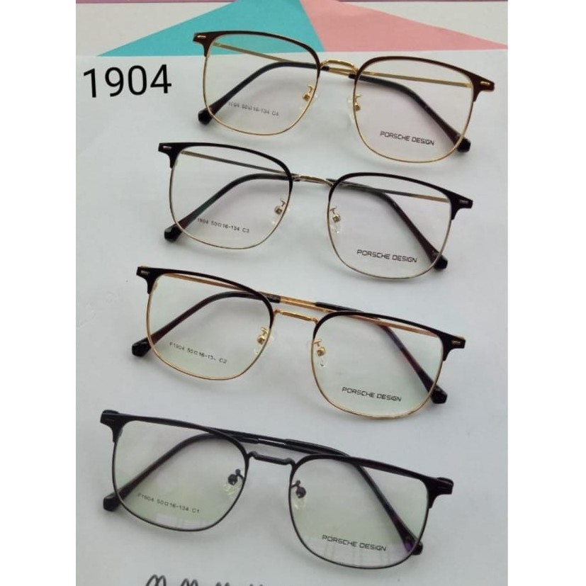 Kacamata frame 1904 pakai lensa photocromic/blue-ray bisa normal minus dan silinder FREE BOX dan LAP