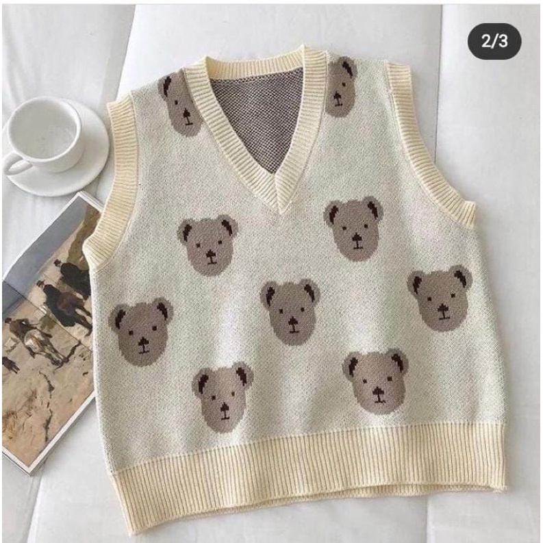 RAJUT VEST BEAR