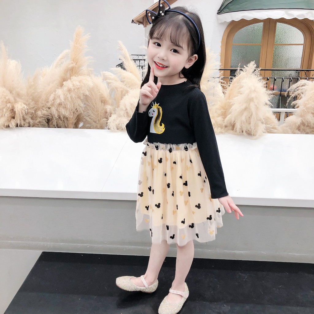 HappyOliver DRESS UNICORN MKY EBV Baju Dress Anak Perempuan Import 6 bulan - 6 Tahun/Dress Bayi Perempuan/Gaun Bayi Perempuan/Dress Pesta/Dress Bayi