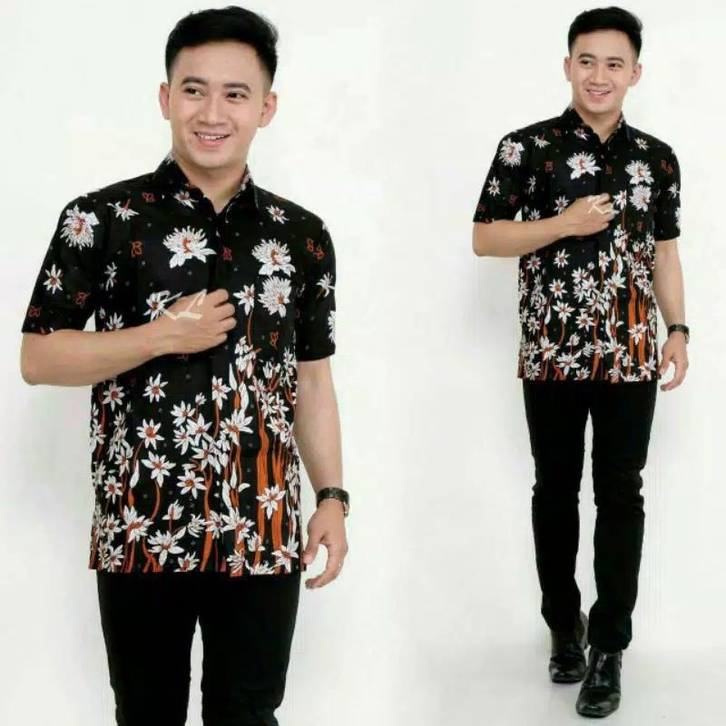 Hem batik lengan pendek