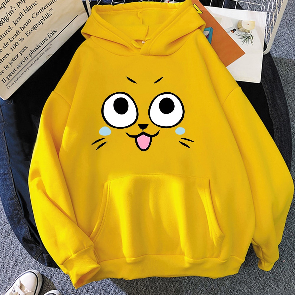 Hoodie Hodie Wajah Kucing Bahagia  jumbo bigsize pria wanita ukuran m l xl xxl xxxl xxxxl xxxxxl