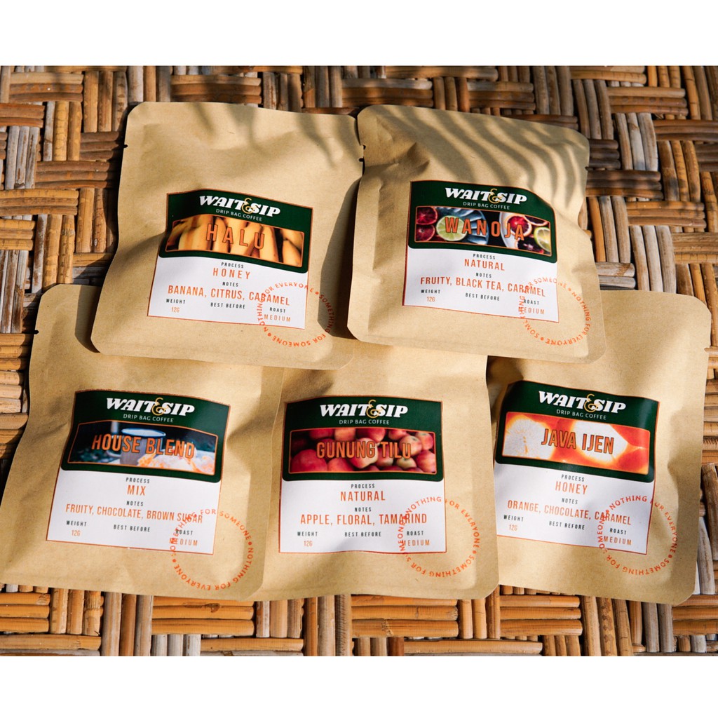 

Drip Bag Coffee - MIX VARIANT 5 PACK - Filter Instant ARABICA 12g - 200ml