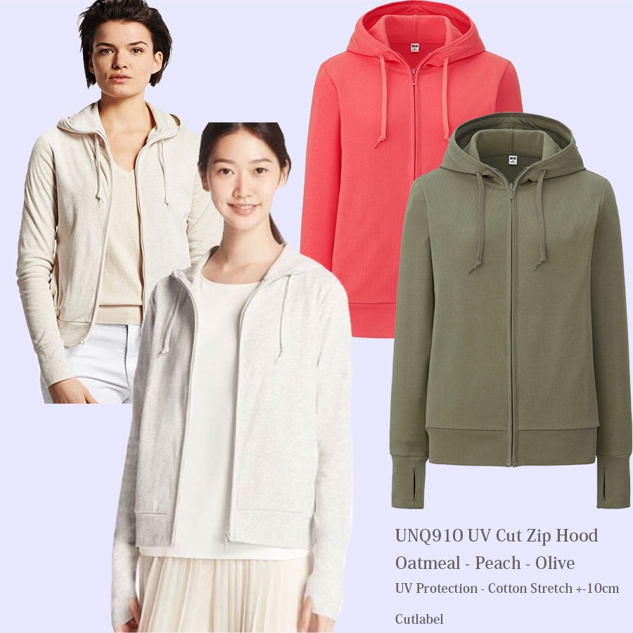 JAKET WANITA UNQ UNQ910 UV CUT ZIP HOOD-4