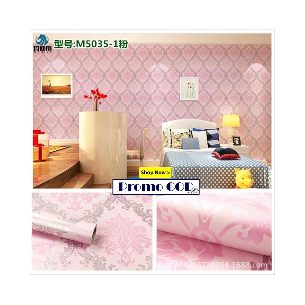 Wallpaper / Wallpaper Stiker Dinding Bahan PVC Anti Air / Wallpaper kamar Tidur Promo Murah
