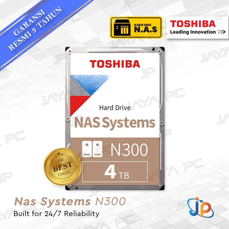 Toshiba N300 4TB 3.5" HDD/ HD/ Hardisk/ Harddisk Internal NAS