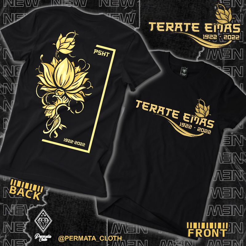 KAOS SABLON MANUAL TERATE EMAS PSHT 1 ABAD PLASTISOL