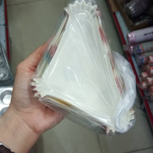 

Paper case cake laminating / cup untuk roti / kertas roti segitiga isi 50 pcs