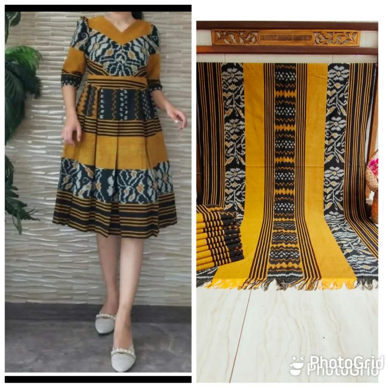 dress tenun jepara etnik mewah baju tenun jepara baju tenun pesta DTB155