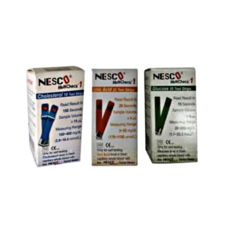 Paket Lengkap Strip Nesco Refill [Gula Darah/Asam Urat/Kolesterol]