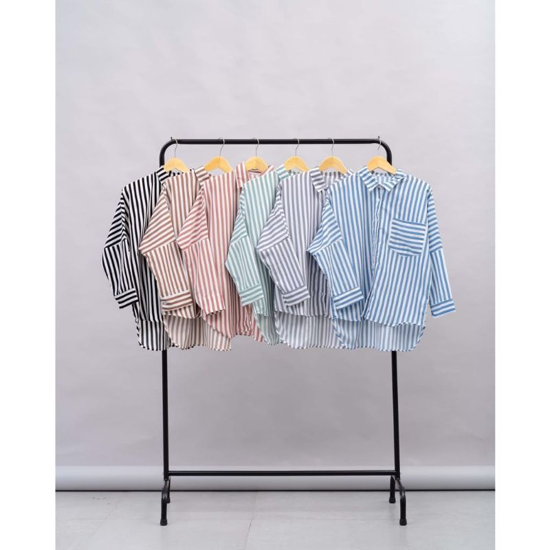 KEMEJA POCKET WANITA  !  KATUN RAYON SALUR, KEMEJA KERJA WANITA