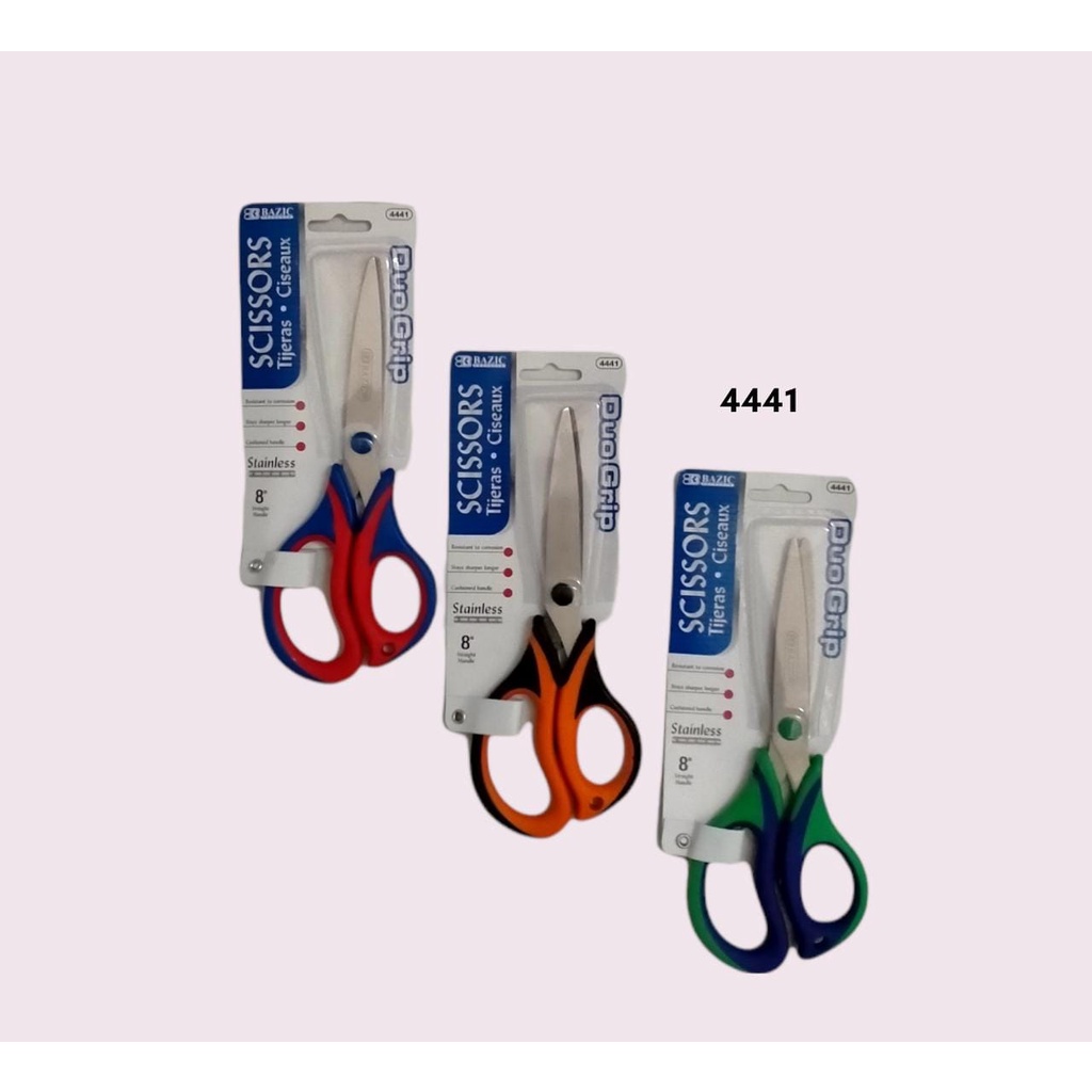 

GUNTING KERTAS BAZIC 4441 BESAR 8 INCH SOFT GRIP GAGANG KARET BAGUS SCISSORS