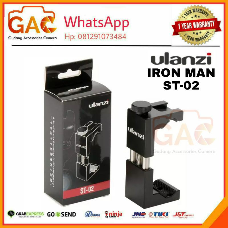 ULANZI ST-02 ST02 iron man metal holder phone microphone smartphone