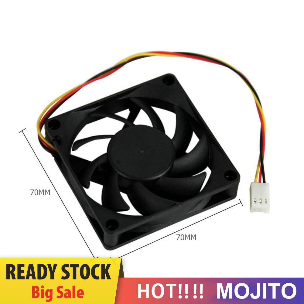 Moji Kipas Pendingin Cpu Komputer Pc 70x70 X 15mm 12v 3000rpm