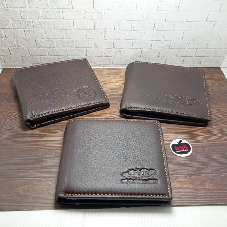 Dompet Kulit Pria Import Levis 801 Polos Lipat Original Genuine Leather DompetPria Dompetkulit