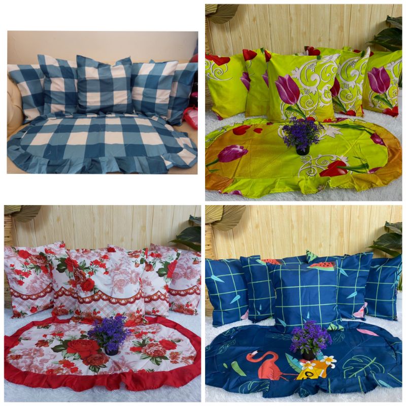 Sarung Bantal Sofa set 40*40 isi 5 pcs Perlengkapan rumah