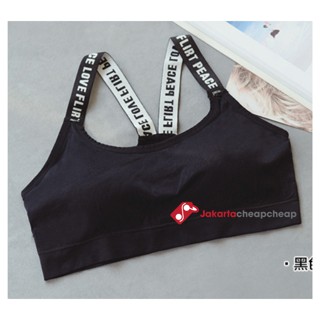 JC085 Sport Bra Wanita Cewek Gym Fitness Pakaian Olahraga