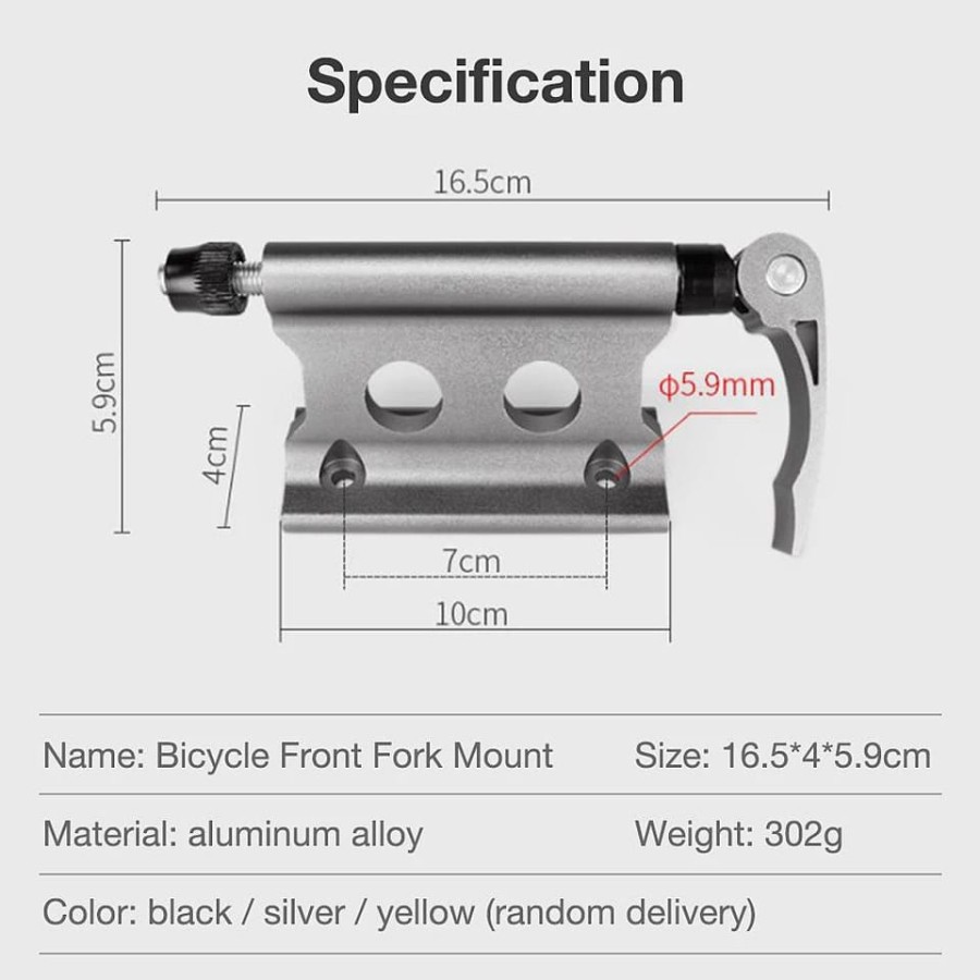 Front Fork QR TA Quick Release Car rack rak sepeda mobil mount dudukan