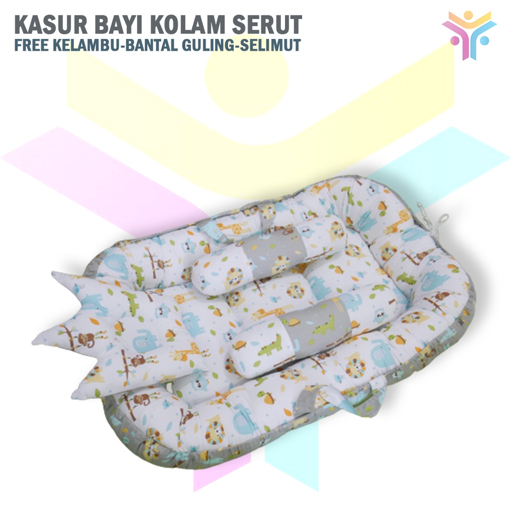 9 || KASUR BAYI KOLAM SERUT LENGKAP || FREE KELAMBU || BANTAL GULING || SELIMUT