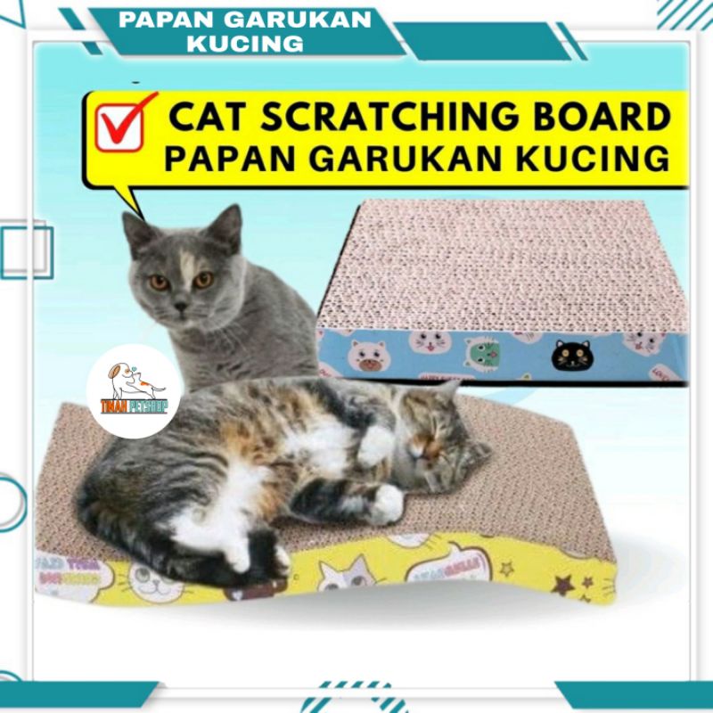 Garukan Kucing Free Catnip Cat Scratcher Board Papan Cakar Kucing Papan Kucing