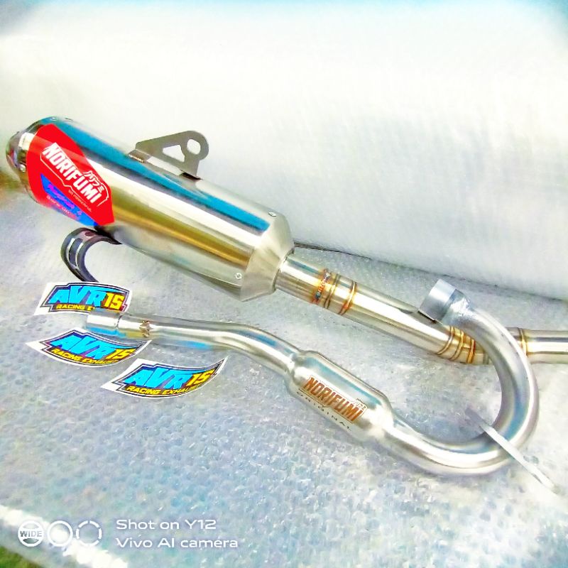 KNALPOT CRF NORIFUMI ROCKET4 STENLIS PNP (MESIN STANDARD)KLX D-TRACKER WR155-4